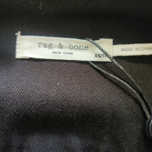 *RAG & BONE* Black Mini Shirt Dress w Belt - Picture 3 of 6